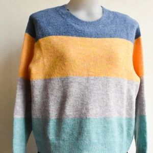 H&M wool blend striped top Size Small